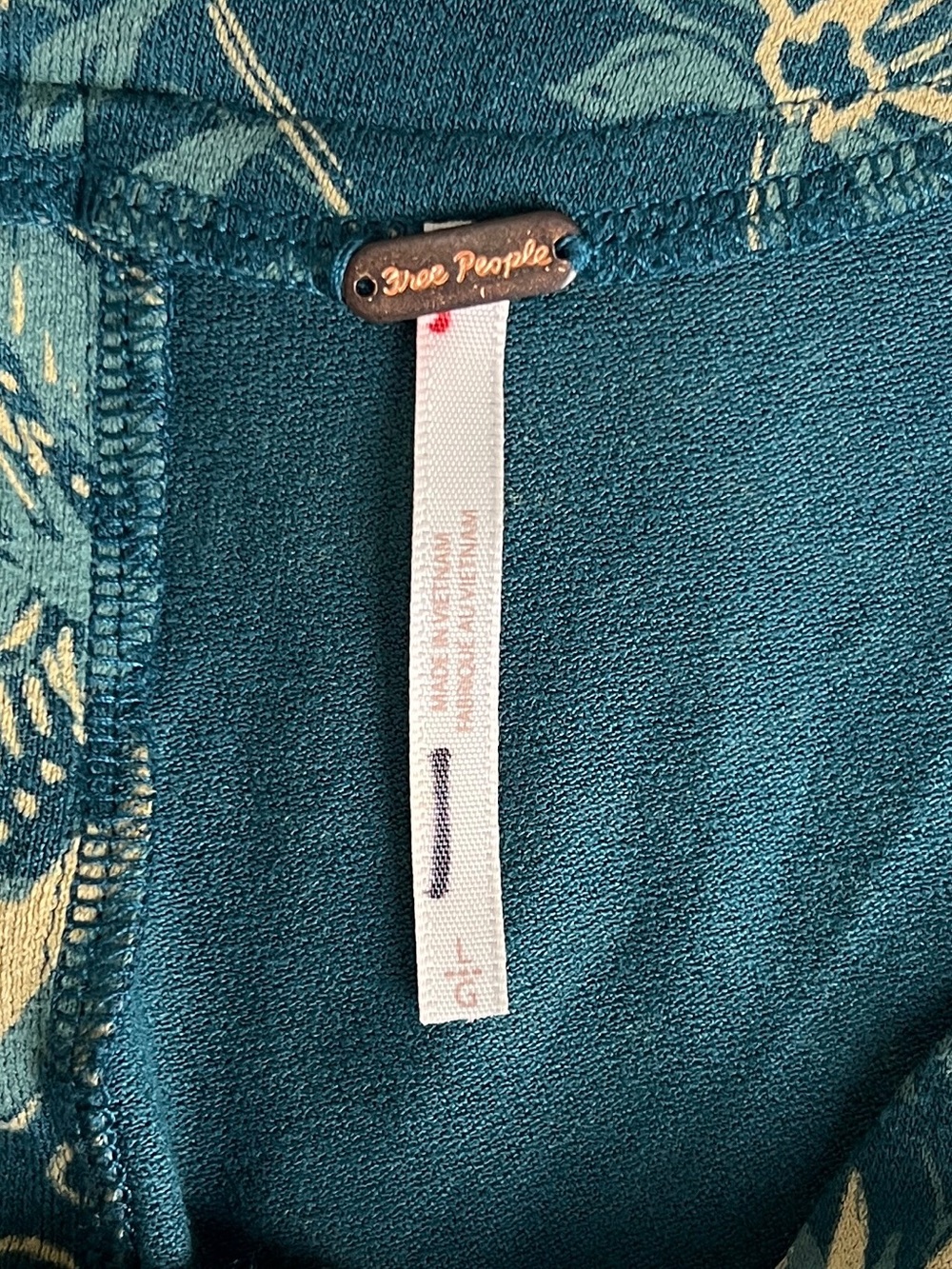 Free People Hello Lover Tunic in Dusty Indigo Combo - sz L - Picture 10 of 12